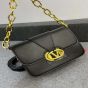 VLOGO O'CLOCK SMALL NAPPA LEATHER SHOULDER BAG WITH CHAIN