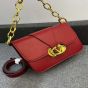 VLOGO O'CLOCK SMALL NAPPA LEATHER SHOULDER BAG WITH CHAIN