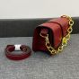 VLOGO O'CLOCK SMALL NAPPA LEATHER SHOULDER BAG WITH CHAIN