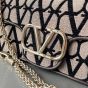 VALENTINO GARAVANI LOCÒ TOILE ICONOGRAPHE SHOULDER BAG