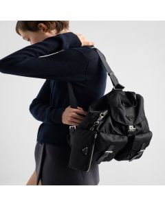 Re-Nylon medium backpack with pouch